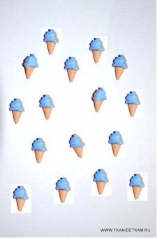 Пуговицы Голубое мороженое